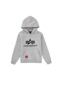 Hoodie Alpha Industries "Basic Hoodie BL K", Jungen, Gr. 10, grau (grau heather), Obermaterial: 80% Baumwolle, 20% Polyester, regular fit, Sweatshirts Hoodie