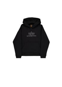 Hoodie Alpha Industries "Basic Hoodie BL TPU", Herren, Gr. XS, schwarz (schwarz, chrome), Obermaterial: 80% Baumwolle, 20% Polyester, regular fit, Sweatshirts Hoodie