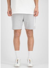 Sweatshorts Alpha Industries "Alpha PP Short", Herren, Gr. XL, N-Gr, grau (pastel grau), Sweatware, Obermaterial: 80% Baumwolle, 20% Polyester, bedruckt, regular fit, Hosen Sweatshorts