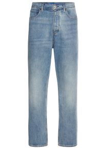 Loose-fit-Jeans HUGO BLUE "Nate", Herren, Gr. 35, L&auml;nge 32, turquoise, aqua443, Denim/Jeans, Obermaterial: 100% Baumwolle, unifarben, loose fit lang, Jeans Loose-fit-Jeans, loose fit