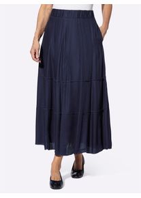 Schlupfrock Inspirationen, Damen, Gr. 24, blau (marine), 100% Viskose, unifarben, lang, R&ouml;cke Schlupfrock