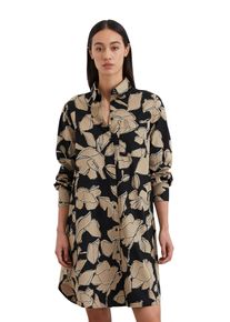 Marc O'Polo Hemdblusenkleid MARC O'POLO, Damen, Gr. 32, N-Gr, bunt (multi), Web, Obermaterial: 60% Baumwolle, 40% Lyocell, relaxed fit knieumspielend, Manschette, Kleider Hemdblusenkleid, hat einen bezaubernden, femininen Allover-Druck