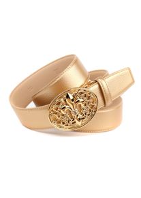 Lederg&uuml;rtel Anthoni Crown, Damen, Gr. 85, gold, Rindsleder, G&uuml;rtel Lederg&uuml;rtel