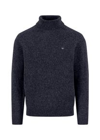 Rollkragenpullover Fynch-Hatton, Herren, Gr. L, navy, Strick, Obermaterial: 65% Wolle, 30% Nylon, 5% Alpaka, meliert, normal h&uuml;ftbedeckend, Rundhals, B&uuml;ndchen, Pullover Rollkragenpullover, im Strick-Look meliert