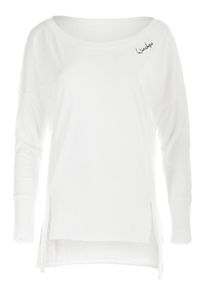 Langarmshirt WINSHAPE "MCS003", Damen, Gr. XXL, wei&szlig; (vanilla, wei&szlig;), 50% Modal, 50% Baumwolle, U-Boot-Ausschnitt, Shirts Langarmshirt, mit verl&auml;ngertem R&uuml;ckenteil