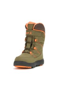 Winterstiefel Kamik "STANCE2", M&auml;dchen, Gr. 22, gr&uuml;n (olive, orange), Synthetik, Schuhe Winterstiefel