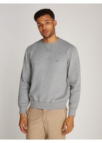 Sweatshirt Tommy Hilfiger "ESSENTIAL FLEECE CREWNECK", Herren, Gr. M, grau (medium grau heather), Sweatware, Obermaterial: 60% Baumwolle, 40% Polyester, meliert, Basic h&uuml;ftlang, Rundhals, eingesetzt B&uuml;ndchen, Sweatshirts Sweatshirt, mit Tommy Hilfiger Logostickerei