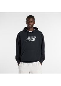 Kapuzensweatshirt New Balance "AAZ Mens Lifestyle Hoodie BIG TEAL", Herren, Gr. XL, schwarz, Obermaterial: 60% Baumwolle, 40% Polyester, Sweatshirts Kapuzensweatshirt, sportlicher Stil, aus Baumwolle und Polyester, mit Kapuze
