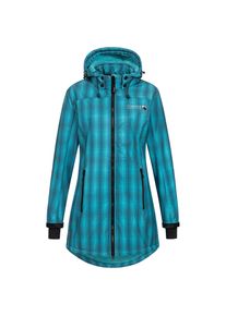 Softshellmantel DEPROC Active "KEELE PEAK II WOMEN", Damen, Gr. 36 (S), blau (t&uuml;rkis), 96% Polyester; 4% Elasthan, Windstopperb&uuml;ndchen mit Daumenl&ouml;chern,mit Schneefang,mit verstellbarem Klettverschluss, M&auml;ntel Softshellmantel, auch in Gro&szlig;en Gr&ouml;&szlig;en erh&auml;ltlich