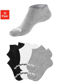 Sportsocken Bench., Damen, Gr. 47-48, schwarz-wei&szlig; (4x schwarz, 4x wei&szlig;, 4x grau, meliert), Baumwollmischung, unifarben, elastisch, Socken Sportsocken, Sneakersocken verschwinden im Schuh