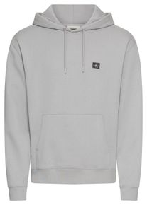 Kapuzensweatshirt Calvin Klein Jeans "400GSM TERRY BADGE HOODIE", Herren, Gr. M, grau (formal gray), Sweatware, Obermaterial: 90% Baumwolle, 10% Polyester, unifarben, l&auml;ssig geschnitten normal, Rundhals, eingesetzt Rippb&uuml;ndchen, Sweatshirts Kapuzensweatshirt, Mit Rundhalsausschnitt