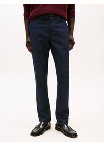 Chinohose Tommy Hilfiger "BLEECKER BRUSHED MARL", Herren, Gr. 30, L&auml;nge 32, desert sky, Web, Obermaterial: 50% Baumwolle, 31% Polyester, 16% Viskose, 3% Elasthan, meliert, schmal normal, Hosen Chinohose, Slim Fit, geb&uuml;rstete Melangeoptik