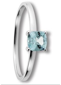 Goldring ONE ELEMENT "Blau Topas Ring aus 333 Wei&szlig;gold" Gr. 50, silber, Fingerringe, Damen, 50, Wei&szlig;gold 333, Goldring