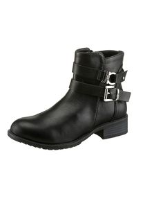 Stiefelette Heine, Damen, Gr. 39, schwarz, Synthetik, Schuhe Stiefelette
