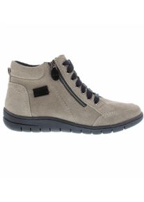 Stiefelette Reflexan, Damen, Gr. 42, grau (steingrau), Glattleder, Veloursleder, Schuhe Stiefelette