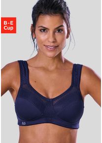 H.I.S. Sport-BH H.I.S, Damen, Gr. 110, Cup B, blau (dunkelblau), Microtouch, Obermaterial: 90% Polyester (COOLMAX), 10% Elasthan, BHs Sport-BH, ohne B&uuml;gel aus schnell trocknendem COOLMAX-Material, Topseller