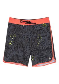 Boardshorts Quiksilver "Highline Scallop 19", Herren, Gr. 33(M/L), schwarz (schwarz symbiosea), 88% Polyester, 12% Elasthan, Hosen Boardshorts