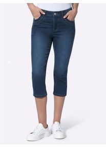 Bequeme Jeans Heine, Damen, Gr. 46, Normalgr&ouml;&szlig;en, blau, stone, washed, 81% Baumwolle, 17% Polyester, 2% Elasthan, unifarben, kurz, Jeans Bequeme Jeans