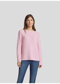 Rundhalspullover Rabe, Damen, Gr. 38, mandelbl&uuml;te, Strick, Obermaterial: 52% Polyester, 42% Baumwolle, 6% sonstige Fasern, unifarben, regular fit normal, Rundhals, Rollkante, Pullover Rundhalspullover, in Struktur-Optik