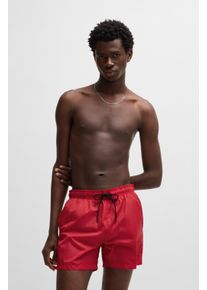 Badehose HUGO UNDERWEAR "Haiti", Herren, Gr. S (48), N-Gr, rot, Microfaser, Obermaterial: 100% Polyacryl, Badehosen Badehose, mit Markenschriftzug auf der Kordel