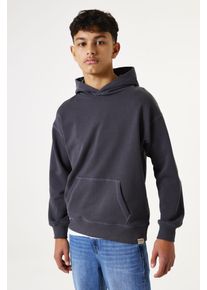 Hoodie Garcia, Jungen, Gr. 164/170, grau (dunkelgrau), Sweatware, Obermaterial: 100% Baumwolle, unifarben, regular fit taillenbedeckt, Rippb&uuml;ndchen, Sweatshirts Hoodie, mit Kapuze, for Boys