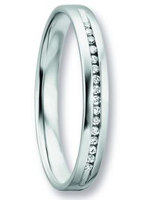 Diamantring ONE ELEMENT "0.07 ct Diamant Brillant Ring aus 585 Wei&szlig;gold" Gr. 54, silber, Fingerringe, Damen, 54,mit Brillant, Wei&szlig;gold 585, Diamantring