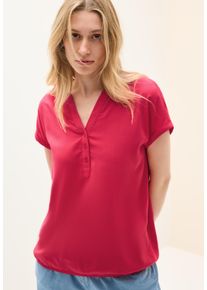 Kurzarmbluse Cecil, Damen, Gr. XXL (46), rot (glazed apple rot), Obermaterial: 100% Viskose, unifarben, regular fit taillenbedeckt, Rundhals, Blusen Kurzarmbluse, mit elastischem Bund