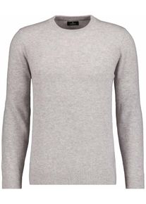 Rundhalspullover Ragman, Herren, Gr. 54, grau, 011, Strick, 90% Wolle 10% Baumwolle, Rundhals, Pullover Rundhalspullover