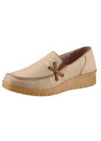Slipper Loretta, Damen, Gr. 41, beige, Leder, Schuhe Slipper