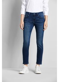 5-Pocket-Jeans Bugatti "Basic Essential", Damen, Gr. 46, Normalgr&ouml;&szlig;en, blau (dunkelblau), 81% Baumwolle, 9% Polyester, 6% Elastomultiester, 4% Elasthan, Jeans 5-Pocket-Jeans, mit Flexcity-Stretch