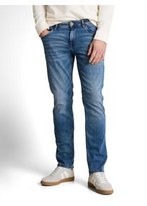 Straight-Jeans Tom Tailor, Herren, Gr. 36, L&auml;nge 32, mid stone, Denim/Jeans, Obermaterial: 92% Baumwolle, 6% Polyester, 2% Elasthan, straight fit kn&ouml;chellang, Jeans Straight-Jeans, im Five-Pocket Style