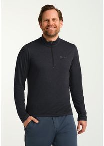 Stehkragenpullover Jack Wolfskin "SKY THERMAL HZ M", Herren, Gr. XL (54/56), schwarz, Obermaterial: 100% Polyester, Pullover Stehkragenpullover