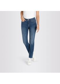 5-Pocket-Jeans MAC "Angela", Damen, Gr. 46, L&auml;nge 28, blau (simple wash), Denim/Jeans, Obermaterial: 92% Baumwolle, 6% Polyester, 2% Elasthan, figurbetont, Jeans 5-Pocket-Jeans, Die Schmale