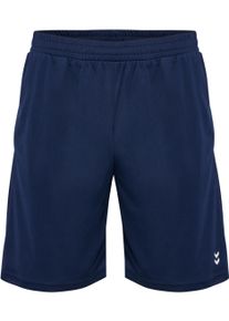 Trainingsshorts Hummel "hmlPULSE TRAINING SHORTS", Herren, Gr. M (48/50), N-Gr, blau (marineblaus), Obermaterial: 100% Polyester, Hosen Trainingsshorts