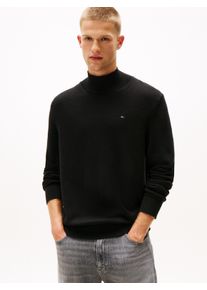 Rollkragenpullover Tommy Jeans "TJM SLIM FIT ROLL NECK", Herren, Gr. 3XL, schwarz, Sweatware, Obermaterial: 100% Baumwolle, slim fit, Rippb&uuml;ndchen, Pullover Rollkragenpullover, mit Mock Neck, Strickpullover 100% Baumwolle Pflegeleicht