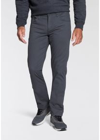 MAN'S WORLD 5-Pocket-Hose MAN'S WORLD, Herren, Gr. 24, N + U Gr, grau (grau, blau), Obermaterial: 98% Baumwolle, 2% Elasthan, unifarben, comfort fit lang, Hosen 5-Pocket-Hose, Stretchhose mit Dehnbund, Topseller