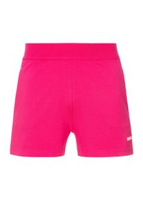Shorts HUGO UNDERWEAR "SHUFFLE_SHORTS", Damen, Gr. XS (44), N-Gr, bright pink 675, Jersey, Obermaterial: 48% Baumwolle, 48% Modal, 4% Elasthan, unifarben, k&ouml;rpernah ca. Mitte Oberschenkel, Hosen Shorts, mit Logoschriftzug