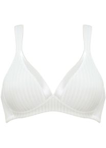 Schalen-BH Naturana "The Wednesday", Damen, Gr. 75, Cup B, beige (ecru), Satin, Obermaterial: 84% Polyamid, 16% Elasthan, unifarben, BHs Schalen-BH, mit Schale, Satinbesatz, breite Tr&auml;ger, Entlastungstr&auml;ger, feminin