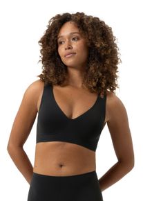 Bustier Mey "Invisibles", Damen, Gr. XS, N-Gr, schwarz, Obermaterial: 87% Polyamid, 13% Elasthan, BHs Bustier, herausnehmbare Pads, tiefer V-Ausschnitt, b&uuml;gellos
