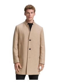 Wolljacke Tom Tailor Denim, Herren, Gr. XL, wei&szlig; (beige sanftes wei&szlig; brushed twill), Web, Obermaterial: 73% Polyester, 23% Wolle, 2% Polyacryl, 1% Viskose, 1% sonstige Fasern. Futter: 100% Polyester, unifarben, regular fit ca. Mitte Oberschenkel, Jacken Wolljacke, mit Stehkragen