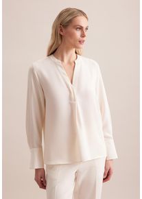 Klassische Bluse Seidensticker "Schwarze Rose", Damen, Gr. 4XL (48), wei&szlig; (sanftes wei&szlig;), 100% Polyester, unifarben, regular fit, ohne Ausschnitt, Blusen Klassische Bluse, Tunika Uni