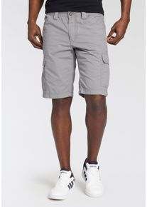 MAN'S WORLD Cargobermudas MAN'S WORLD, Herren, Gr. 52, N-Gr, grau (hellgrau), Obermaterial: 100% Baumwolle, unifarben, normal kniebedeckend, Hosen Cargobermudas, auch in Gro&szlig;en Gr&ouml;&szlig;en, Topseller