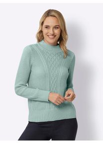 Rollkragenpullover Classic Basics "Stehkragen-Pullover", Damen, Gr. 46, gr&uuml;n (kalkmint), 100% Polyacryl, unifarben, Pullover Rollkragenpullover