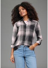 Karobluse Laura Scott, Damen, Gr. 42, rosa kariert, Web, Obermaterial: 100% Baumwolle, kariert, Blusen Karobluse, klassische Bluse, kariertes Muster, aus leichter Web-Baumwolle, Topseller