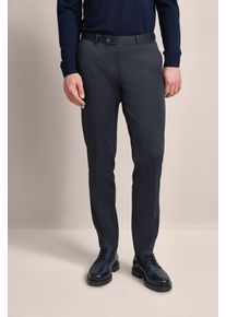 Anzughose Bugatti, Herren, Gr. 25, Untersetztgr&ouml;&szlig;en, blau (marine), 85% Polyester, 11% Viskose, 4% Elasthan, unifarben, gerade, unten schmal, Hosen Anzughose, mit Stretchfunktion