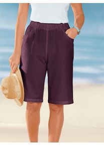 Bermudas Classic Basics, Damen, Gr. 46, Normalgr&ouml;&szlig;en, lila (beere), 100% Baumwolle, unifarben, knielang, Hosen Bermudas