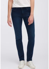 Slim-fit-Jeans Mustang "Rebecca", Damen, Gr. 33, L&auml;nge 32, blau (old stone used), Denim/Jeans, Obermaterial: 65% Baumwolle, 31% Polyester, 4% Elasthan, lang, Jeans Slim-fit-Jeans