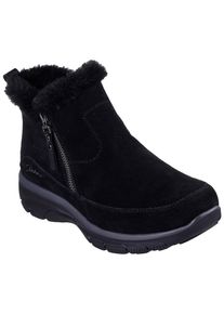 Winterboots Skechers "EASY GOING-COOL ZIP", Damen, Gr. 38, schwarz, Leder, Textil, unifarben, Schuhe Winterboots, Winterschuh, Rei&szlig;verschlussstiefel mit 3M Scotchgard-Impr&auml;gnierung