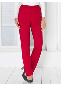 Dehnbund-Hose Classic Basics, Damen, Gr. 46, Normalgr&ouml;&szlig;en, rot, 100% Polyester, unifarben, lang, Hosen Dehnbund-Hose