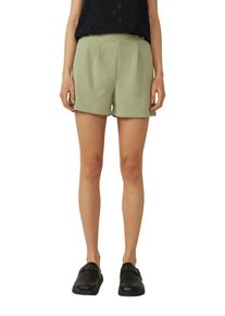 Shorts QS, Damen, Gr. 34, N-Gr, gr&uuml;n (khaki), Web, Obermaterial: 95% Polyester, 5% Elasthan, unifarben, extrakurz, Hosen Shorts, Sommerhose mit Stretch